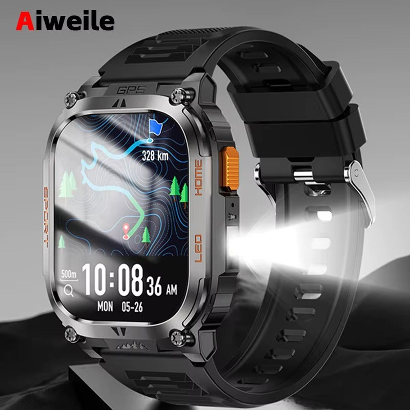 AWQX18 Smartwatch – Military Style Fitness Tracker with GPS, Compass & Bluetooth Call - HZ Mobile