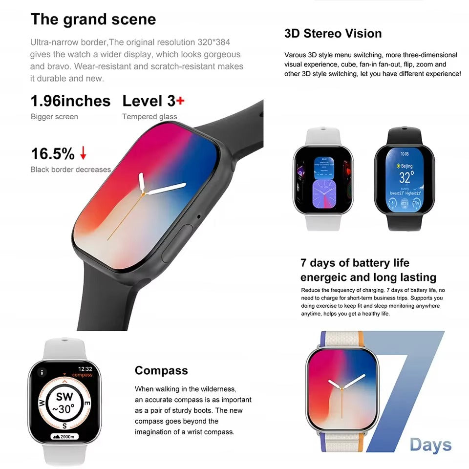 Smart Fitness Smartwatch with Health Tracking – Multiple Colors - HZ Mobile