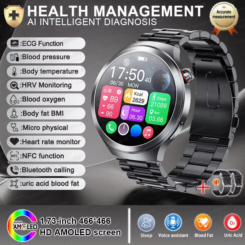 2025 Xiaomi Health Tracker Smartwatch — ECG + PPG, Uric Acid & Blood Lipids Monitoring, Body Analysis & Blood Pressure - HZ Mobile
