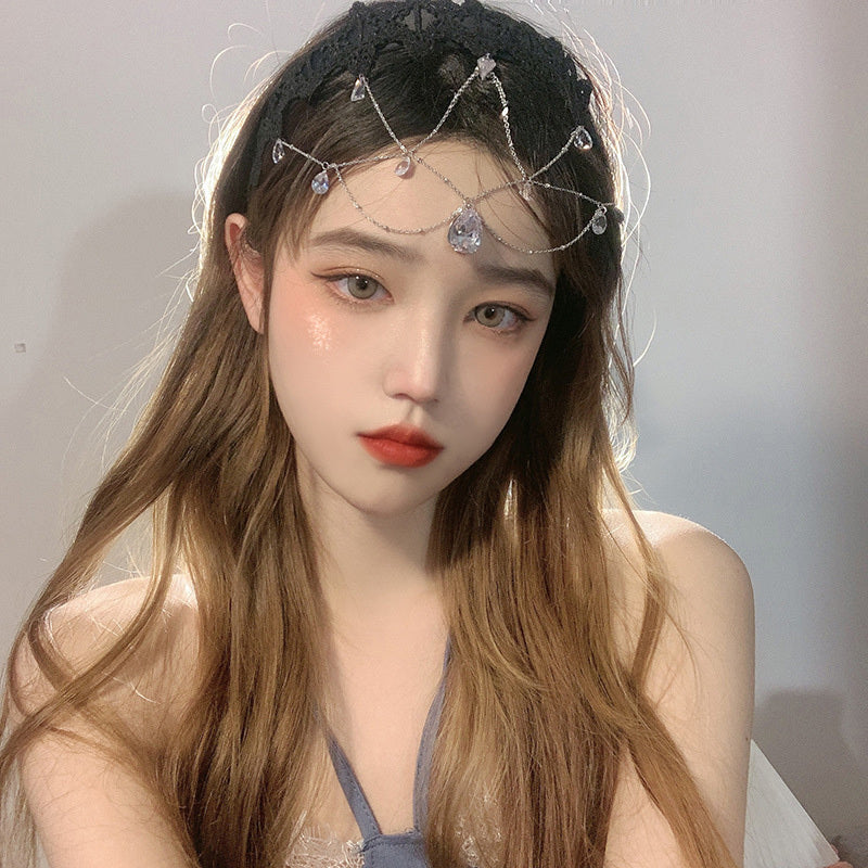 Water Drop Gem Hair Jewelry – Sparkling Hair Accessory & Mask Jewelry for Photoshoots & Events - HZ Mobile