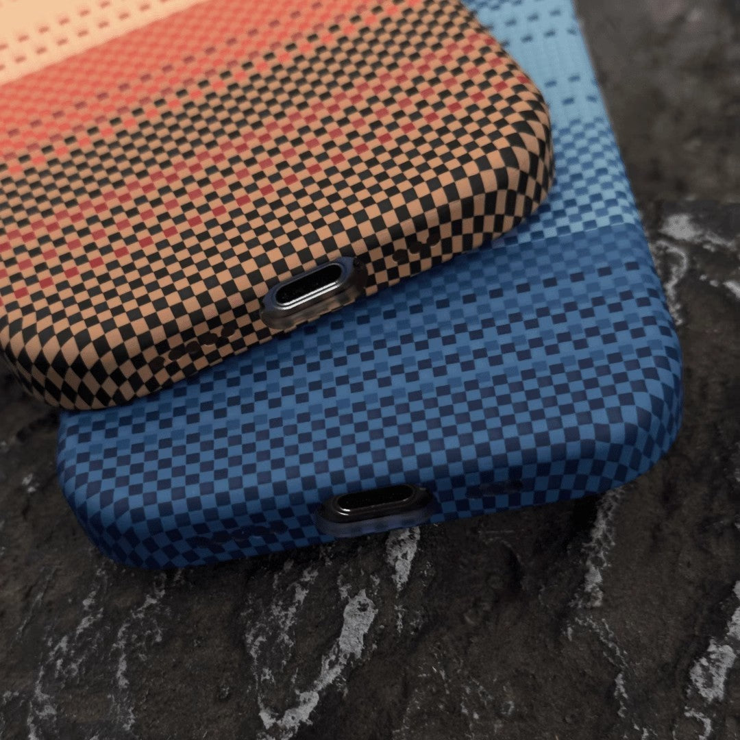 Woven Pattern Autumn & Winter Solid Color Drop-Resistant iPhone Case - HZ Mobile