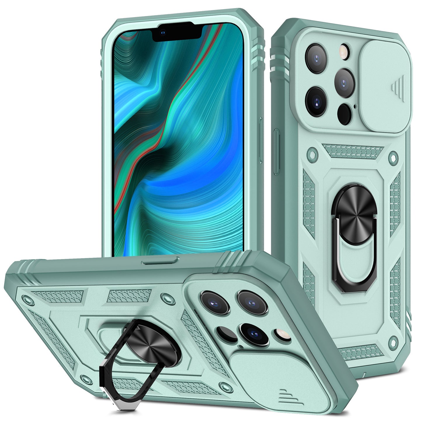 New Magnetic Mobile Phone Case With Sliding Window Bracket - HZ Mobile