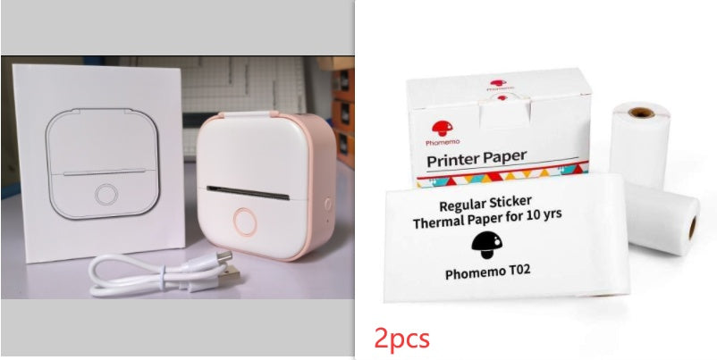 Portable Mini Thermal Label Printer Home Photo Printer Student Wrong Question Printer Bluetooth-compatible Mini Label Printer Price Tag - HZ Mobile