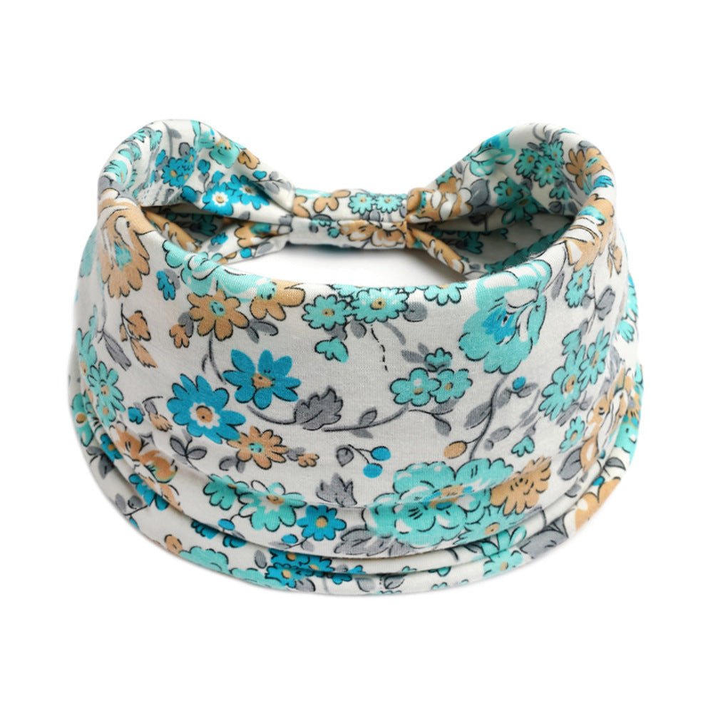Bohemian Yoga Sports Headband – Cashew Print, Sweat-Absorbent & Non-Slip Elastic Hairband - HZ Mobile