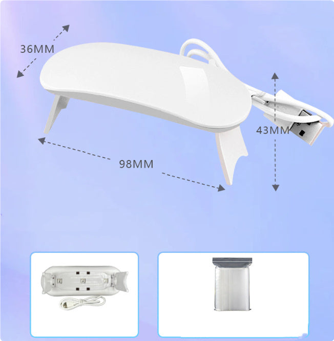 USB LED Nail Light – Portable 6W Gel Nail Dryer Lamp for Quick DIY Manicure & Light Therapy - HZ Mobile