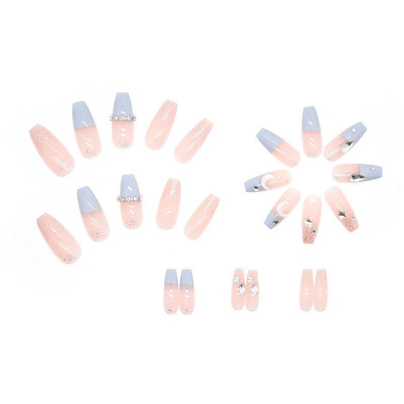 Stars & Moon Fake Nails – Celestial Press-On Tips for DIY & Salon Manicure - HZ Mobile