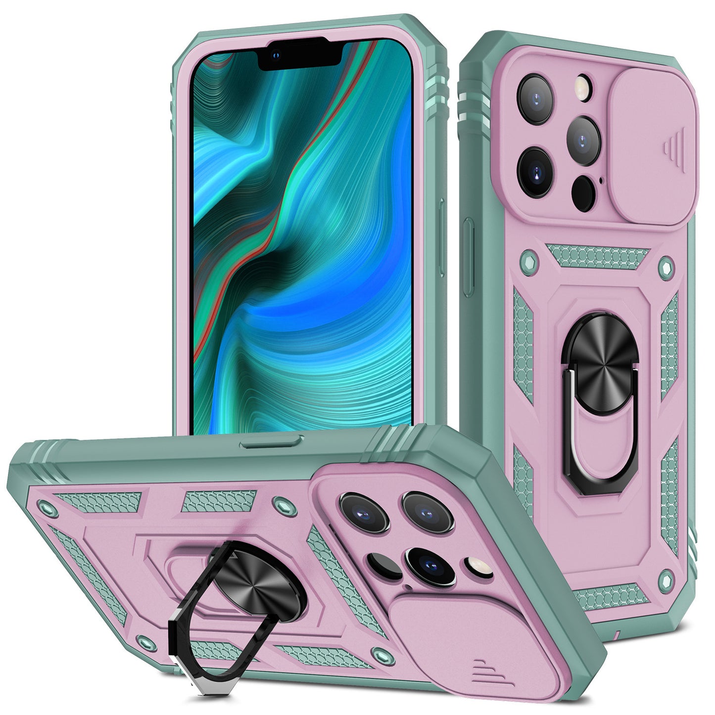 New Magnetic Mobile Phone Case With Sliding Window Bracket - HZ Mobile