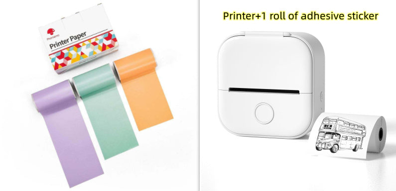 Portable Mini Thermal Label Printer Home Photo Printer Student Wrong Question Printer Bluetooth-compatible Mini Label Printer Price Tag - HZ Mobile