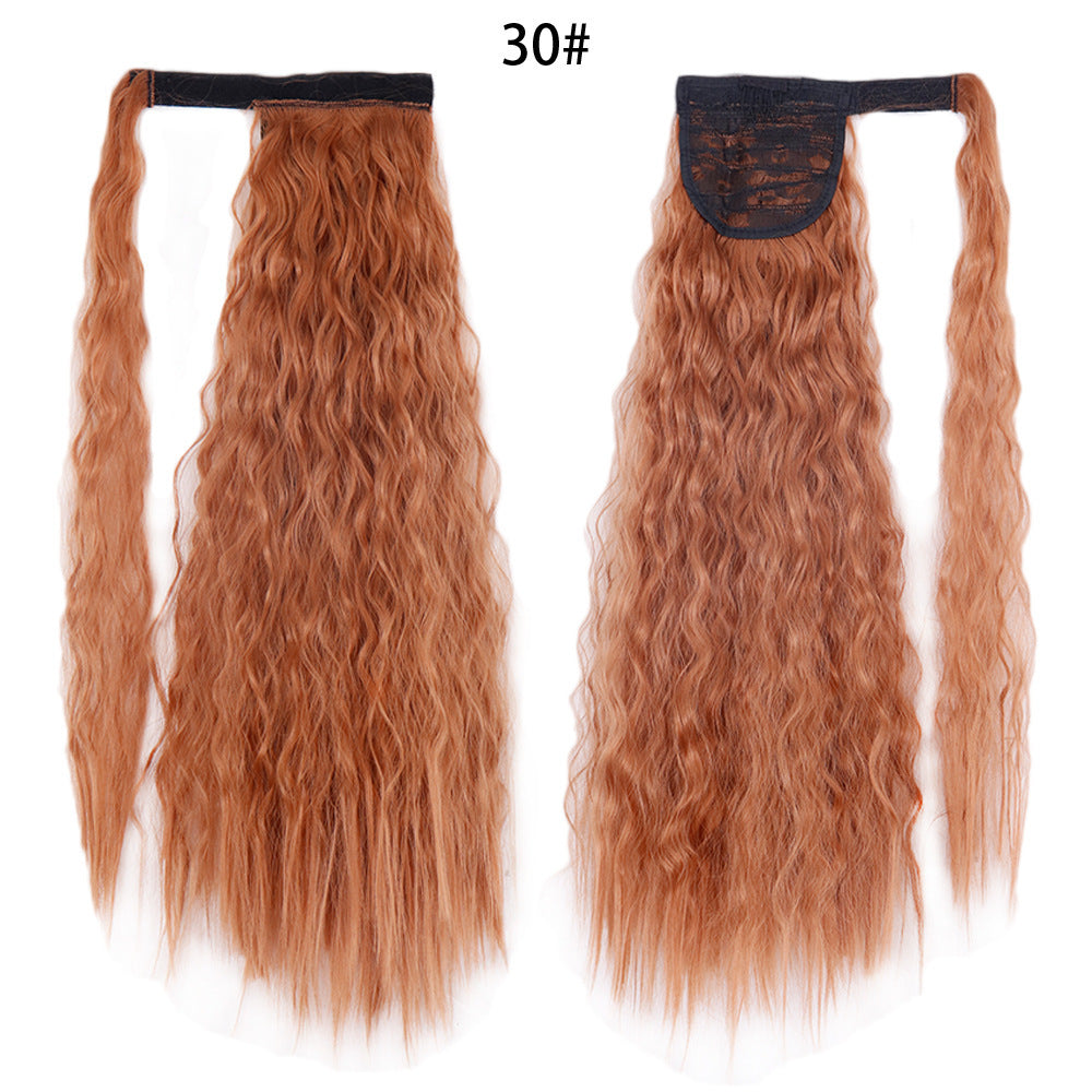 Water Wave Ponytail Wig – Velcro Wrap Synthetic High-Temperature Fiber - HZ Mobile