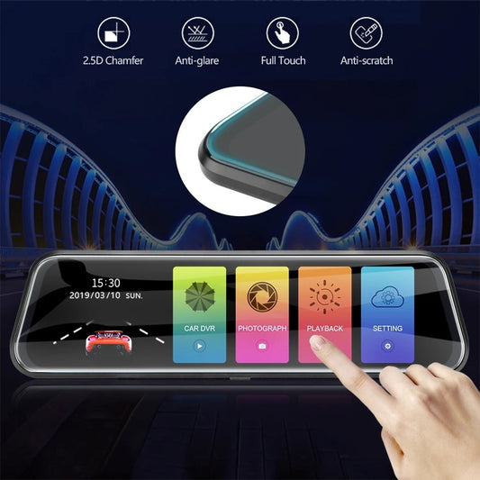 HD 1080p Dual Lens Rearview Mirror Recorder - HZ Mobile