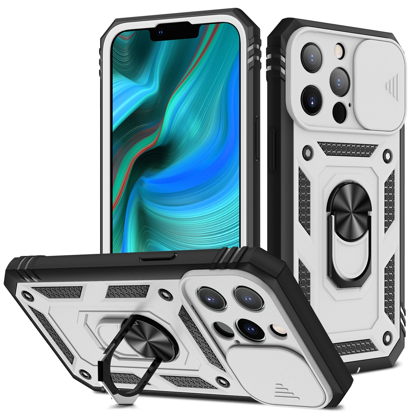 New Magnetic Mobile Phone Case With Sliding Window Bracket - HZ Mobile