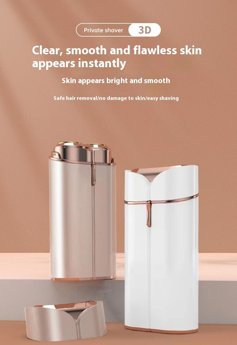 Double-Head Rechargeable Electric Shaver – Mini Portable Unisex Hair Remover - HZ Mobile