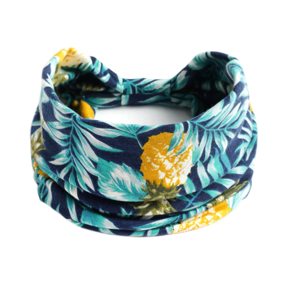 Bohemian Yoga Sports Headband – Cashew Print, Sweat-Absorbent & Non-Slip Elastic Hairband - HZ Mobile