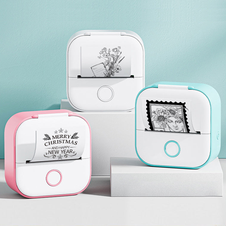 Portable Mini Thermal Label Printer Home Photo Printer Student Wrong Question Printer Bluetooth-compatible Mini Label Printer Price Tag - HZ Mobile