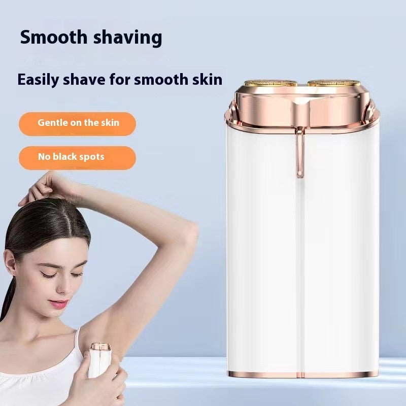 Double-Head Rechargeable Electric Shaver – Mini Portable Unisex Hair Remover - HZ Mobile