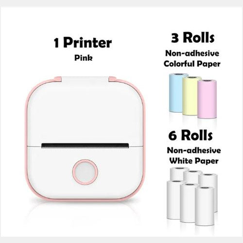 Portable Mini Thermal Label Printer Home Photo Printer Student Wrong Question Printer Bluetooth-compatible Mini Label Printer Price Tag - HZ Mobile