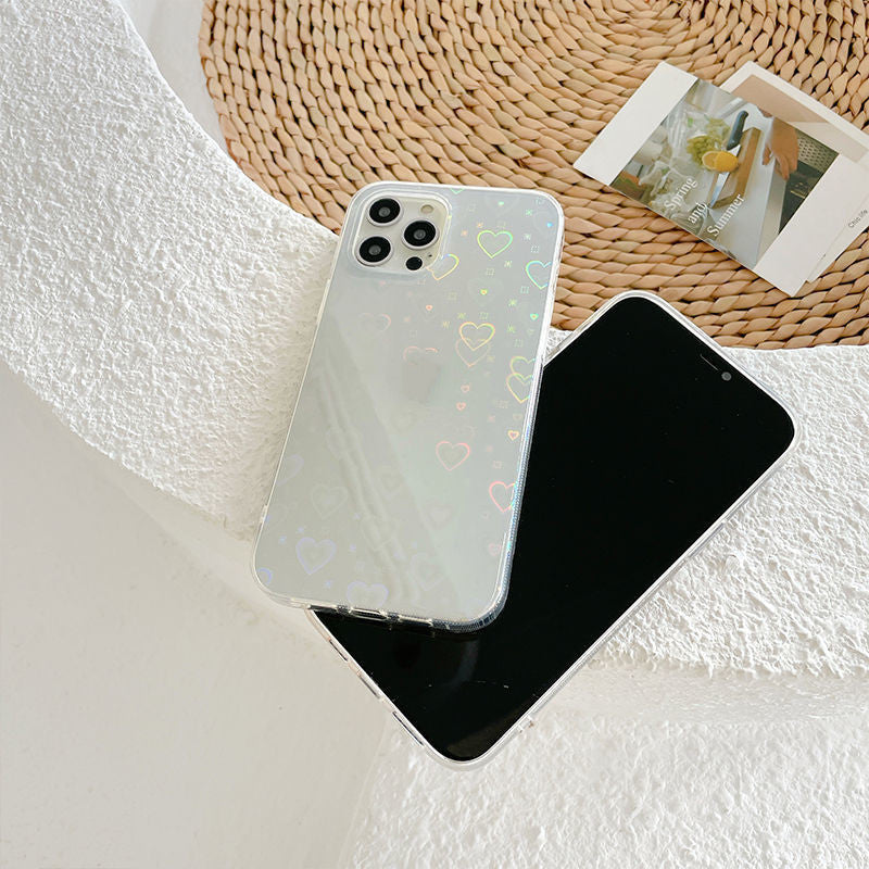 Laser Colorful Love For Double-sided Coated Silicone Phone Case - HZ Mobile