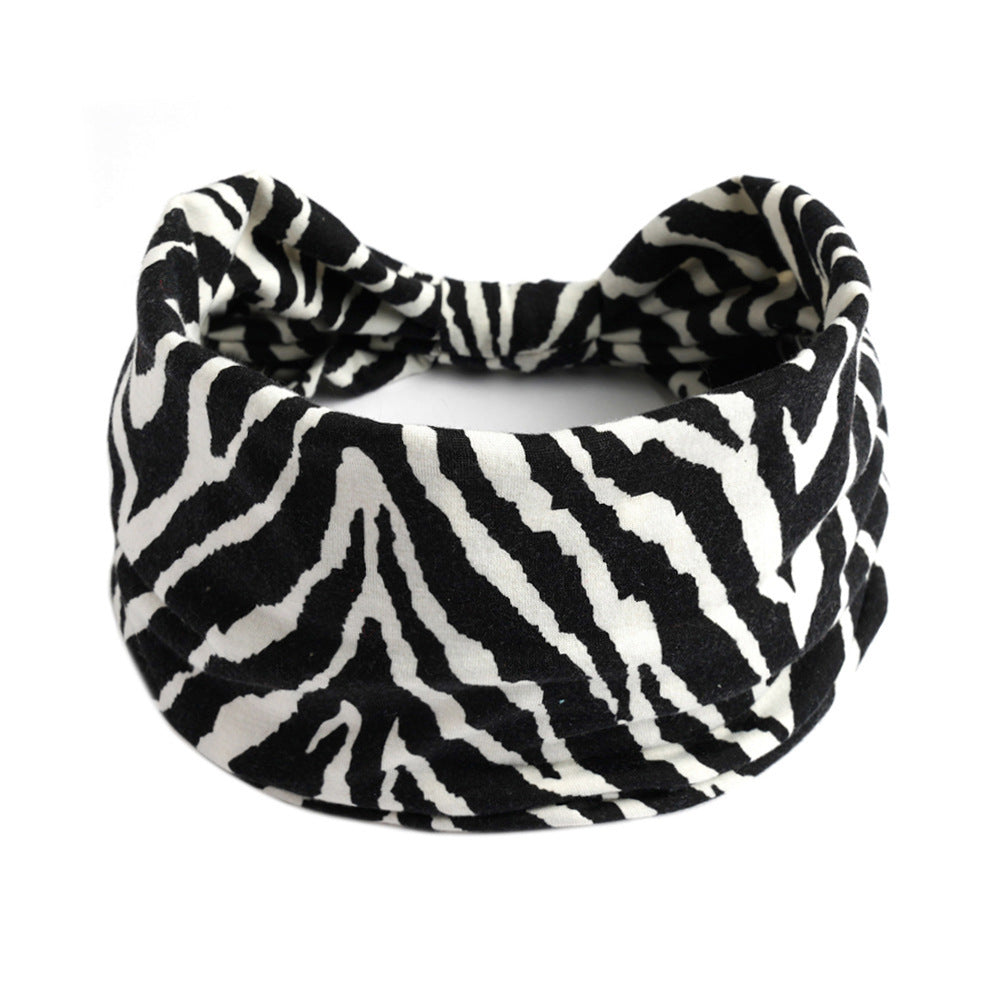 Bohemian Yoga Sports Headband – Cashew Print, Sweat-Absorbent & Non-Slip Elastic Hairband - HZ Mobile