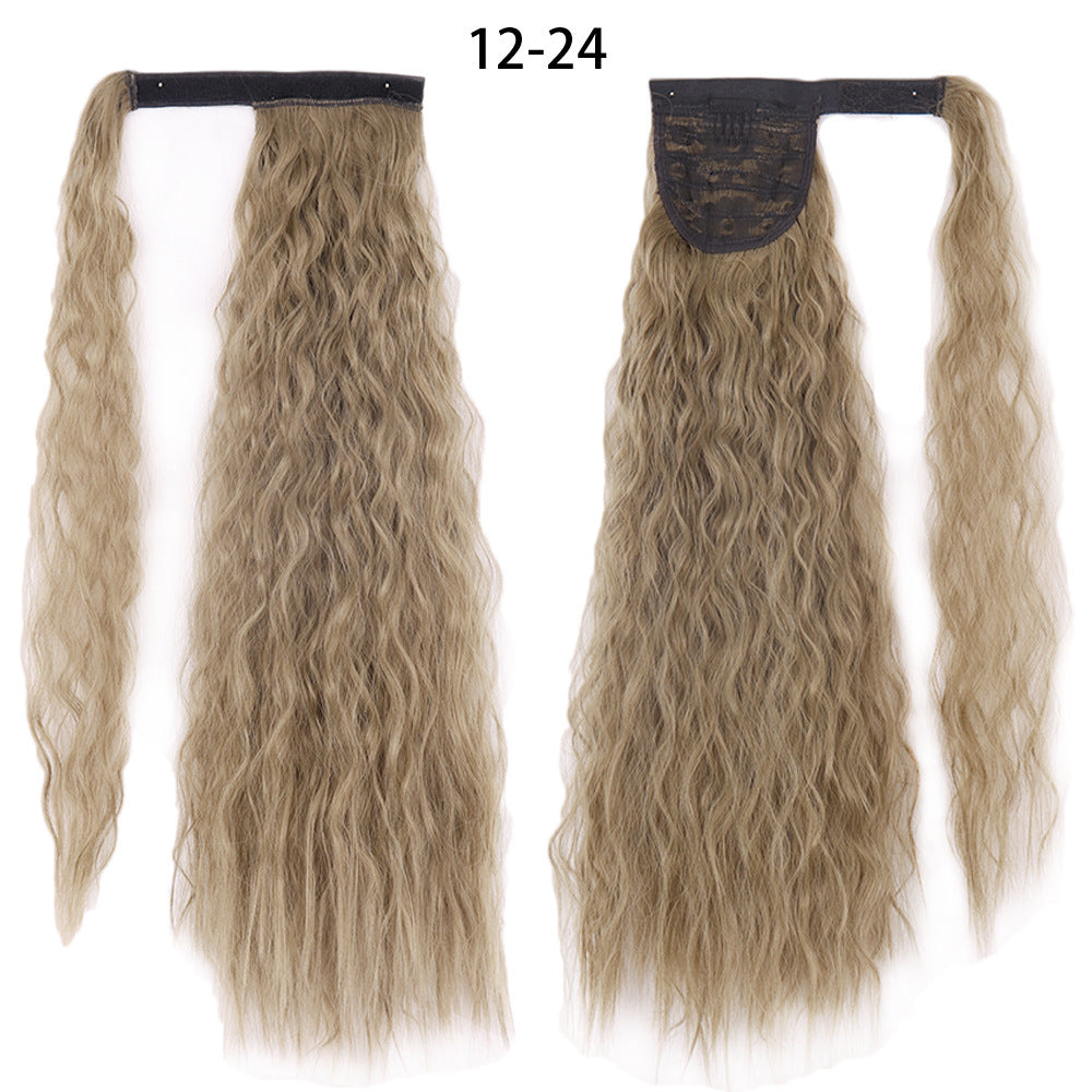 Water Wave Ponytail Wig – Velcro Wrap Synthetic High-Temperature Fiber - HZ Mobile