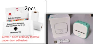 Portable Mini Thermal Label Printer Home Photo Printer Student Wrong Question Printer Bluetooth-compatible Mini Label Printer Price Tag - HZ Mobile