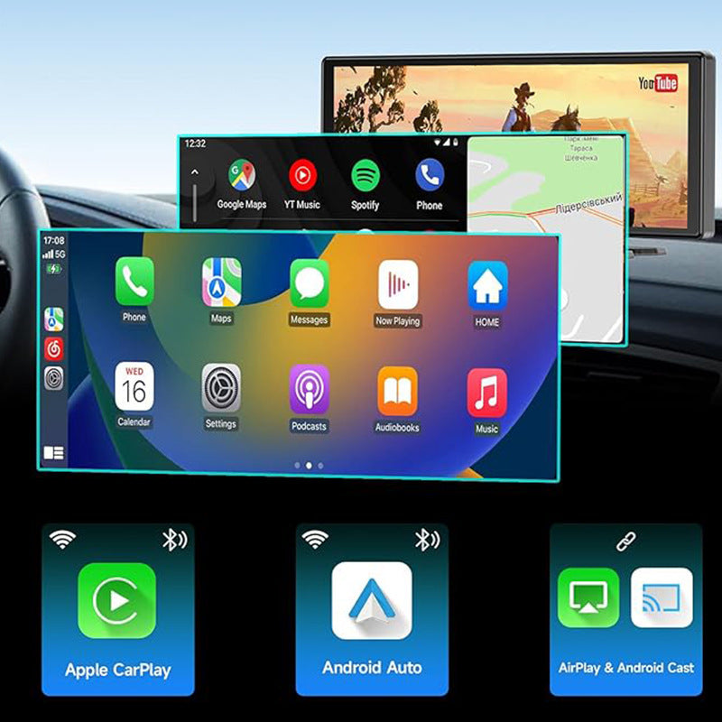 1026-inch Full Touch Screen All-in-one Car Navigation Device Front And Rear Dual Recording HD Recording P Split Screen Display - HZ Mobile