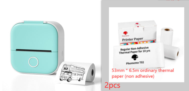 Portable Mini Thermal Label Printer Home Photo Printer Student Wrong Question Printer Bluetooth-compatible Mini Label Printer Price Tag - HZ Mobile