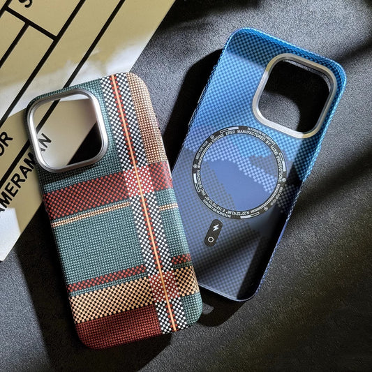 Magnetic Carbon Fiber iPhone Case – Kafra Pattern All-Inclusive Protective Cover - HZ Mobile