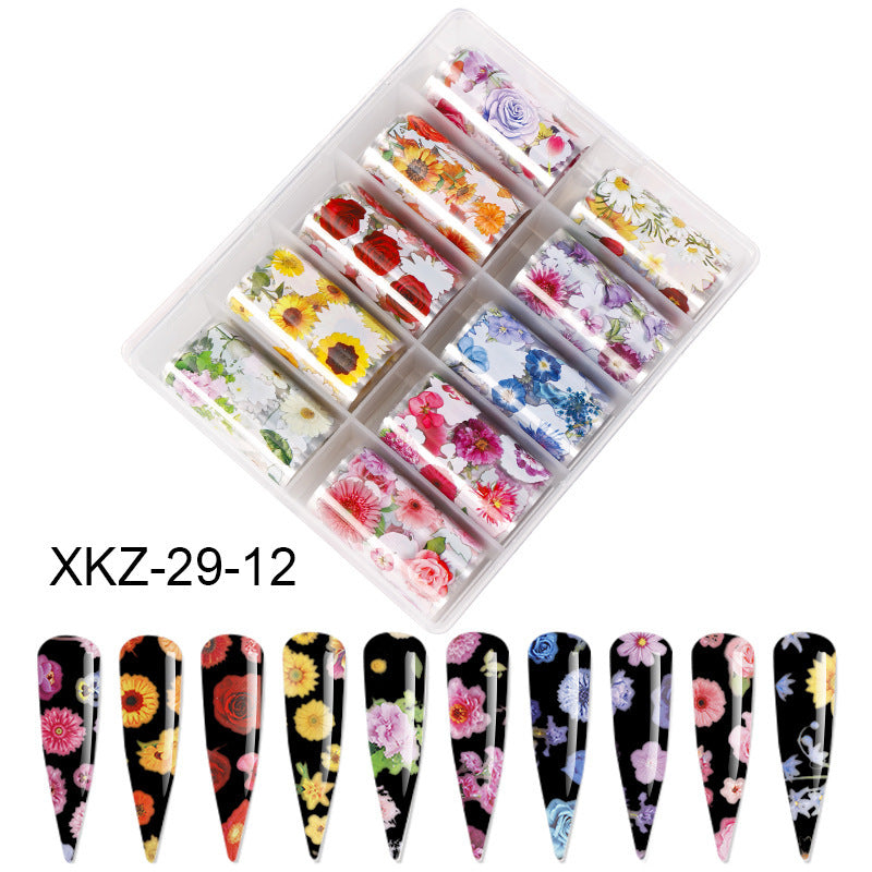 Butterfly & Star Nail Transfer Paper – Laser Foil Stickers for DIY European & American Nail Art - HZ Mobile