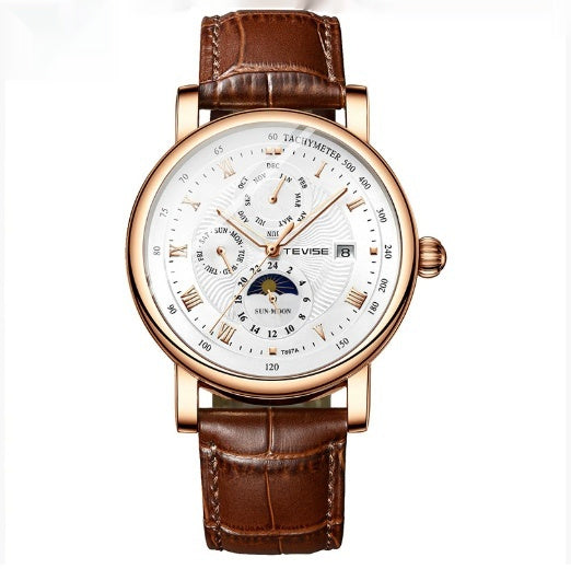Men’s Thin Calendar Large Dial Mechanical Watch – HZ Mobile - HZ Mobile