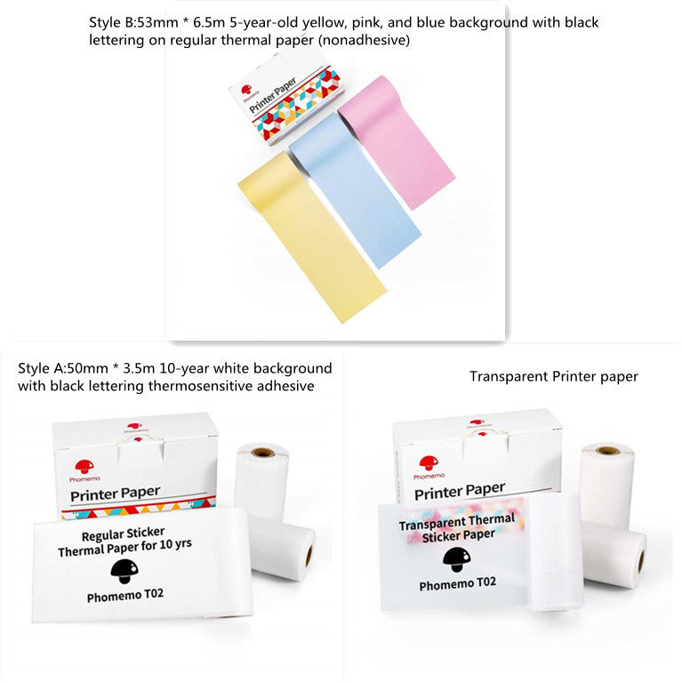 Portable Mini Thermal Label Printer Home Photo Printer Student Wrong Question Printer Bluetooth-compatible Mini Label Printer Price Tag - HZ Mobile