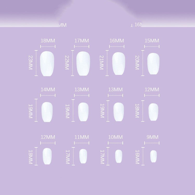 Ice Glitter Short Ballet False Nails – Sparkling Press-On Tips for DIY & Salon Nail Art - HZ Mobile