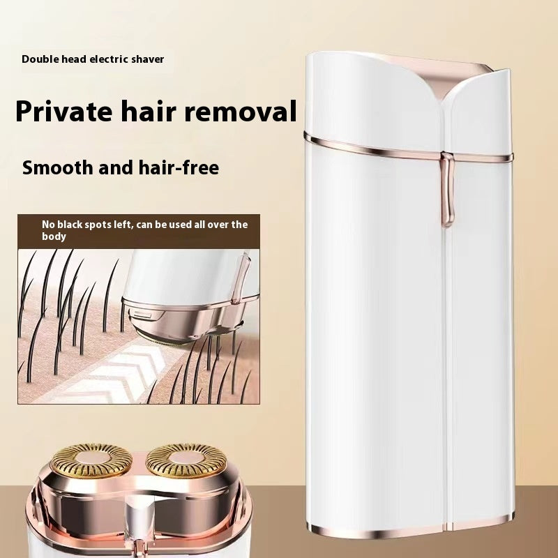 Double-Head Rechargeable Electric Shaver – Mini Portable Unisex Hair Remover - HZ Mobile