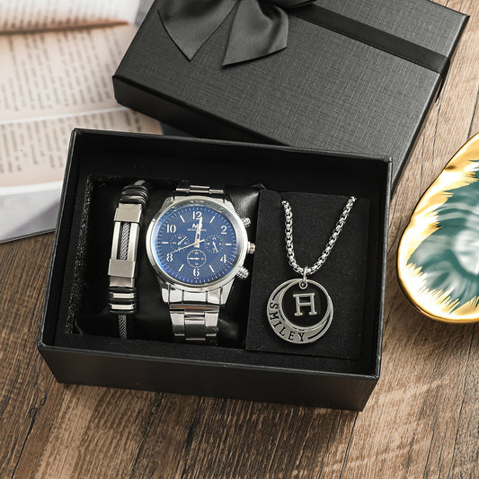 Men’s Business Gift Watch Set – Holiday & Birthday Bracelet & Necklace – HZ Mobile - HZ Mobile