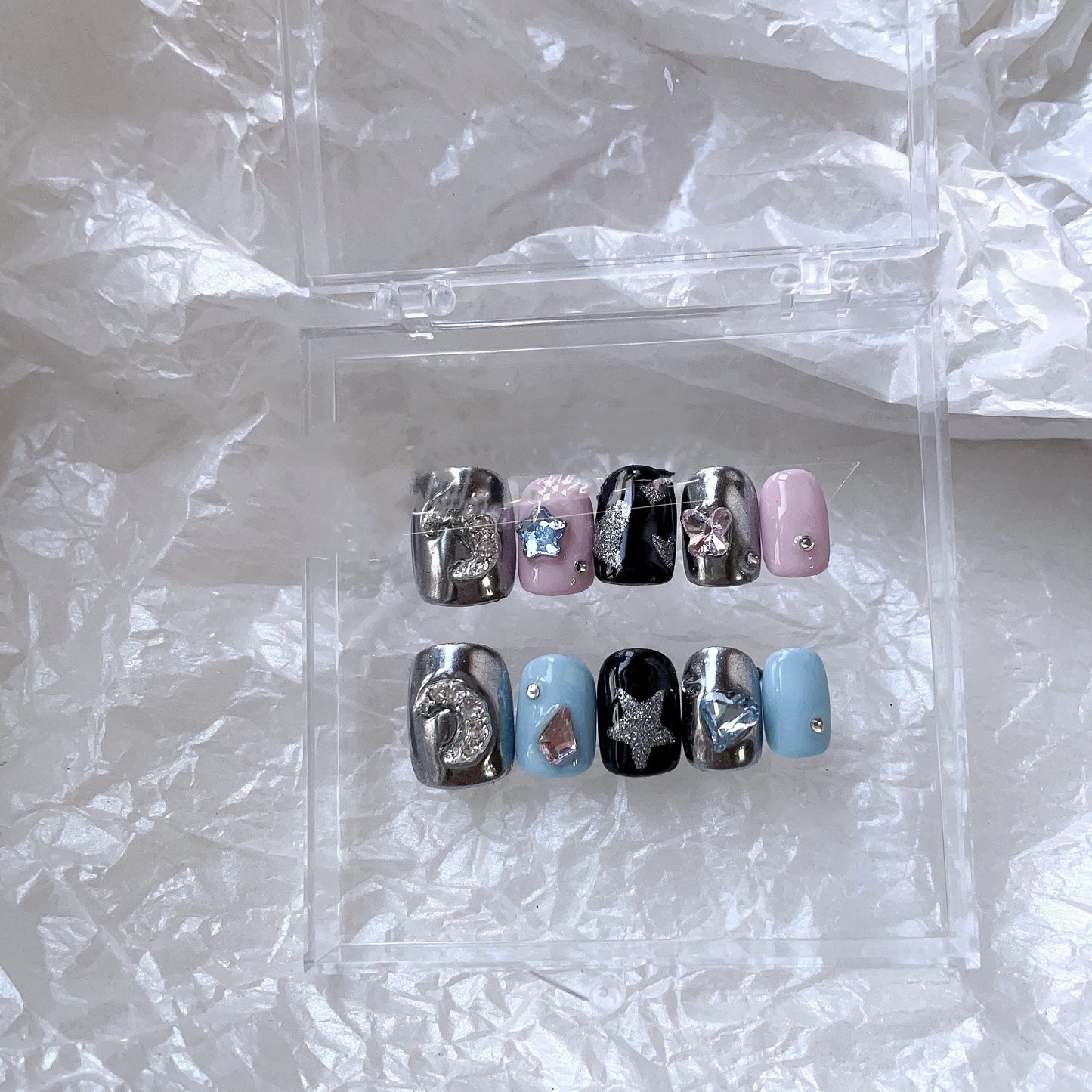 Star Girl Nail Patches – Trendy Wearable Press-On Fake Nails for DIY & Salon Manicure - HZ Mobile