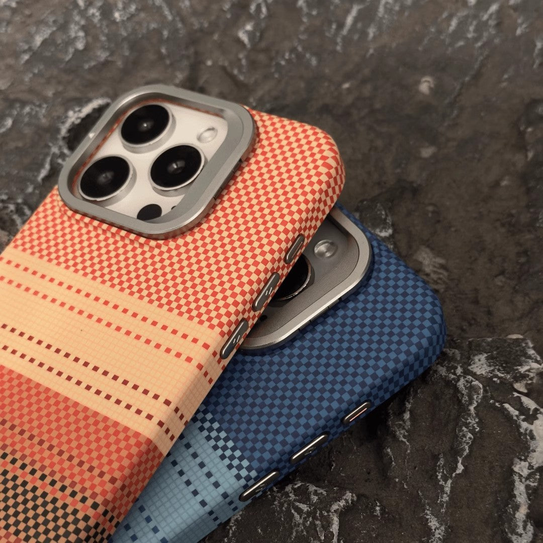 Woven Pattern Autumn & Winter Solid Color Drop-Resistant iPhone Case - HZ Mobile