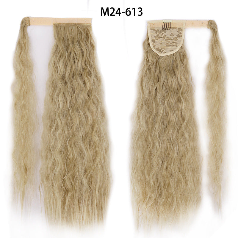 Water Wave Ponytail Wig – Velcro Wrap Synthetic High-Temperature Fiber - HZ Mobile