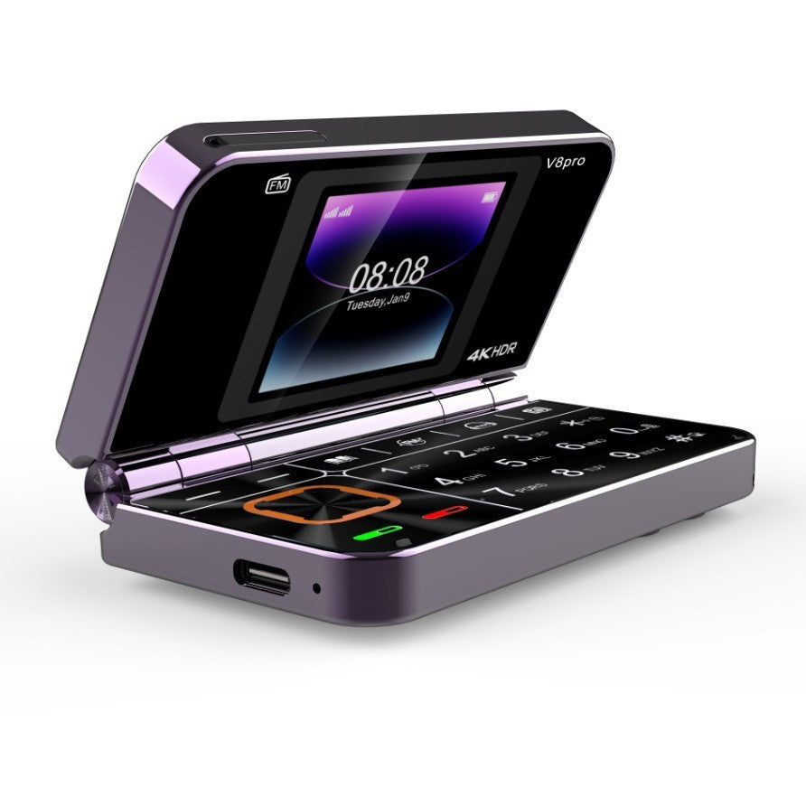 V8pro Dual Screen Folding Flip Function Mobile Phone - HZ Mobile
