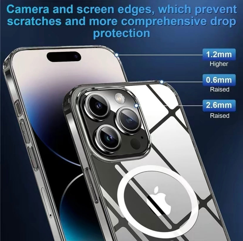 For Phone 15 14 Plus, Pro, Pro Max Case, Compatible With MagSafe, Shockproof Military - Grade Protection, Magnetic Phone Case For Phone 15 14 Plus, Pro, Pro Max, Classic Hybrid Case - HZ Mobile