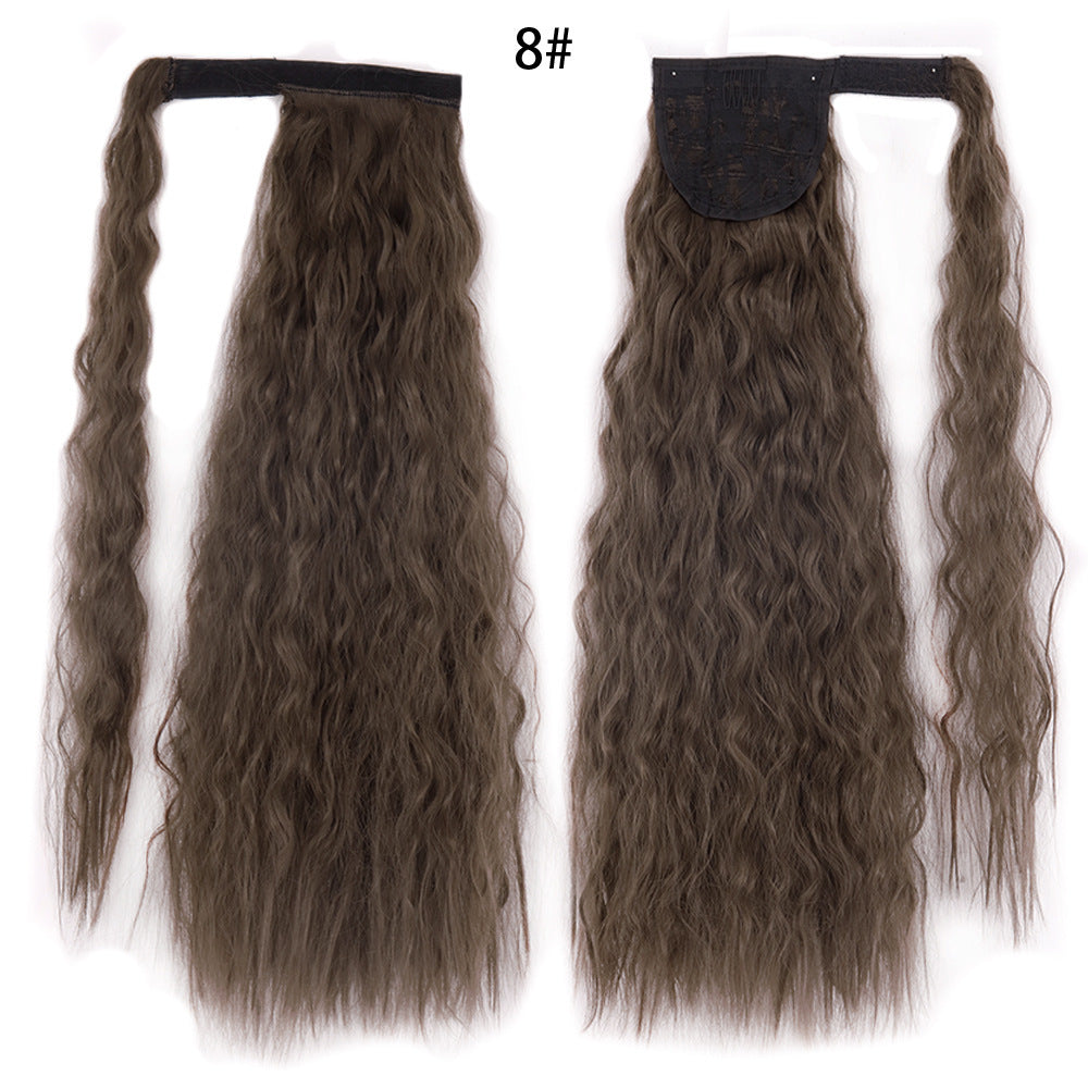 Water Wave Ponytail Wig – Velcro Wrap Synthetic High-Temperature Fiber - HZ Mobile