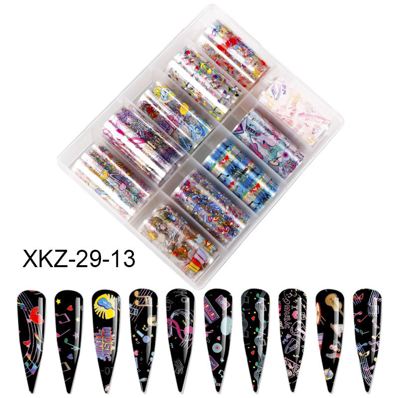 Butterfly & Star Nail Transfer Paper – Laser Foil Stickers for DIY European & American Nail Art - HZ Mobile