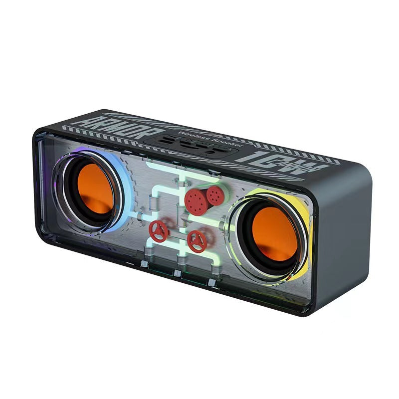 Double Speaker Transparent Mech Wireless Bluetooth Speaker - HZ Mobile