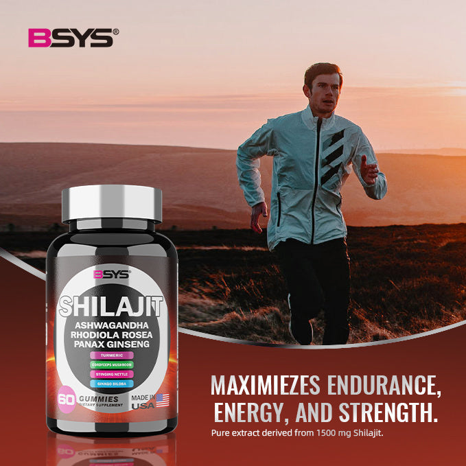 BSYS 8-in-1 Shilajit Gummies – 60 Count Energy, Vitality & Wellness Supplement - HZ Mobile