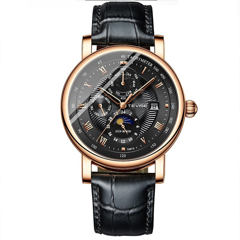Men’s Thin Calendar Large Dial Mechanical Watch – HZ Mobile - HZ Mobile