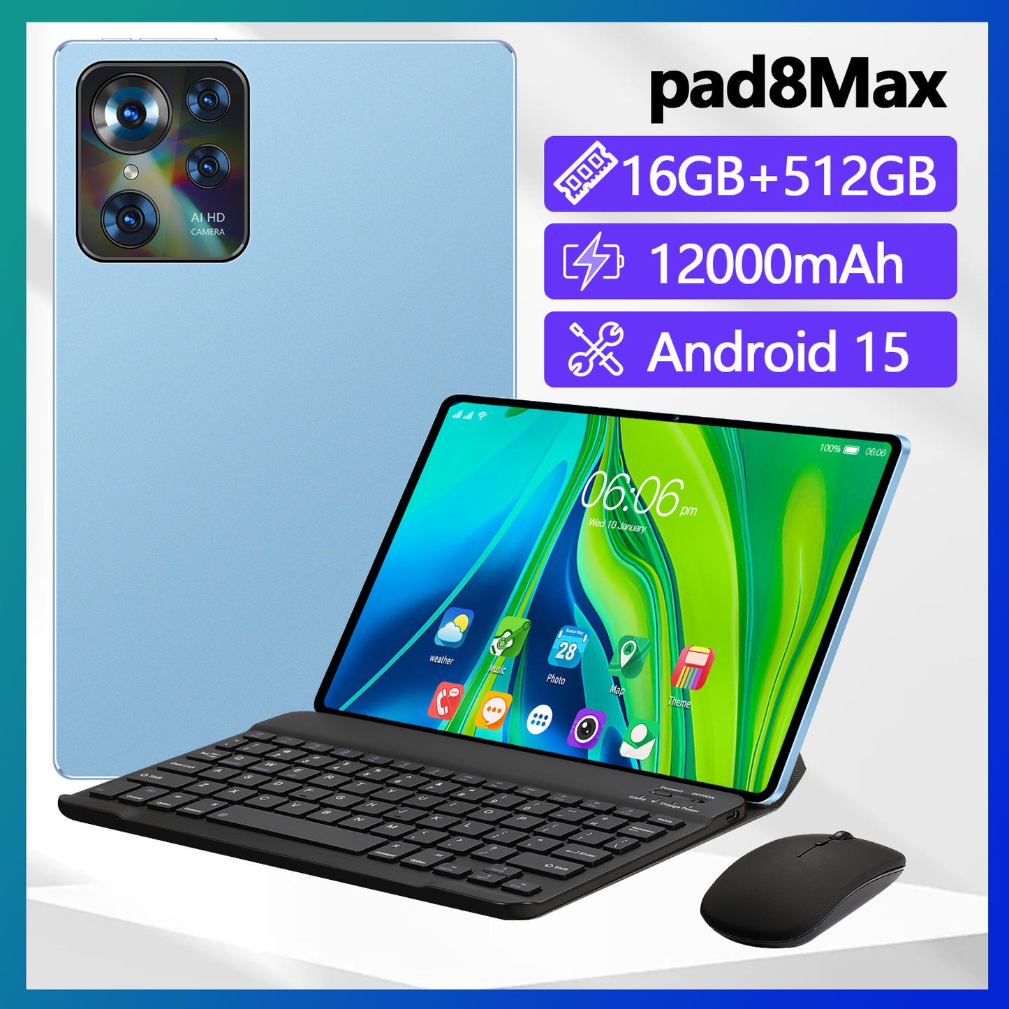 10-Inch Android Tablet PC – Smart Call & Google Apps Enabled, Portable & Powerful - HZ Mobile