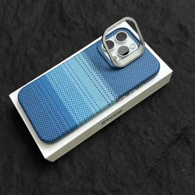 Woven Pattern Autumn & Winter Solid Color Drop-Resistant iPhone Case - HZ Mobile