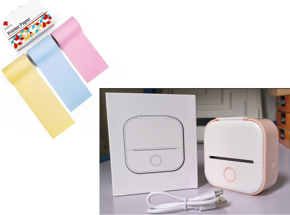 Portable Mini Thermal Label Printer Home Photo Printer Student Wrong Question Printer Bluetooth-compatible Mini Label Printer Price Tag - HZ Mobile