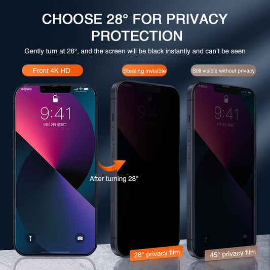 Mobile Phone Anti-peeping Tempered Glass Full Screen - HZ Mobile