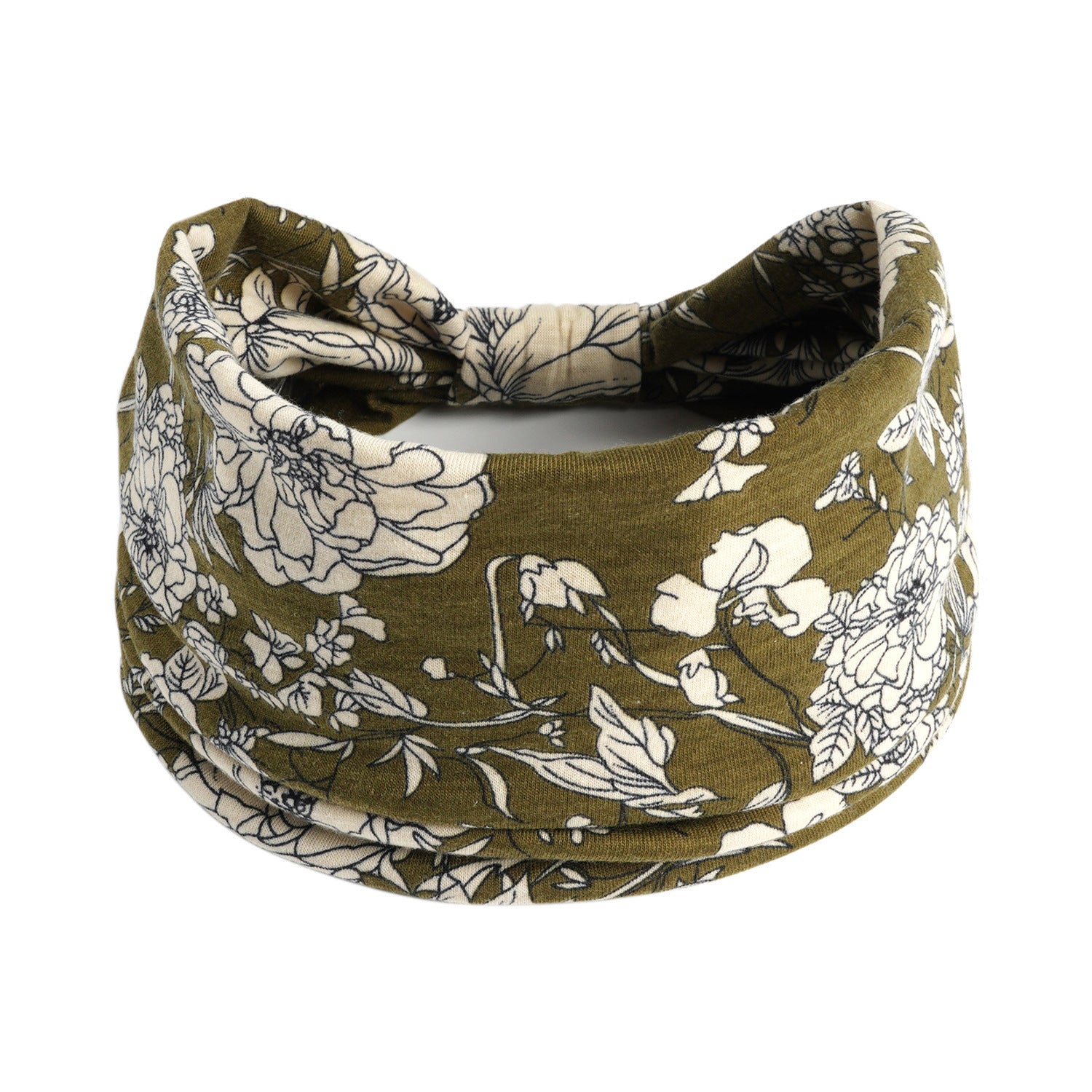 Bohemian Yoga Sports Headband – Cashew Print, Sweat-Absorbent & Non-Slip Elastic Hairband - HZ Mobile