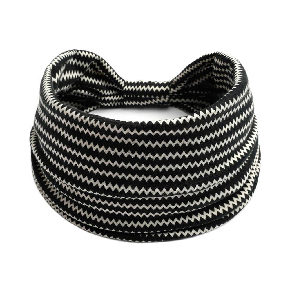 Bohemian Yoga Sports Headband – Cashew Print, Sweat-Absorbent & Non-Slip Elastic Hairband - HZ Mobile
